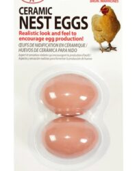 Brown Ceramic Nest Eggs 2pk
